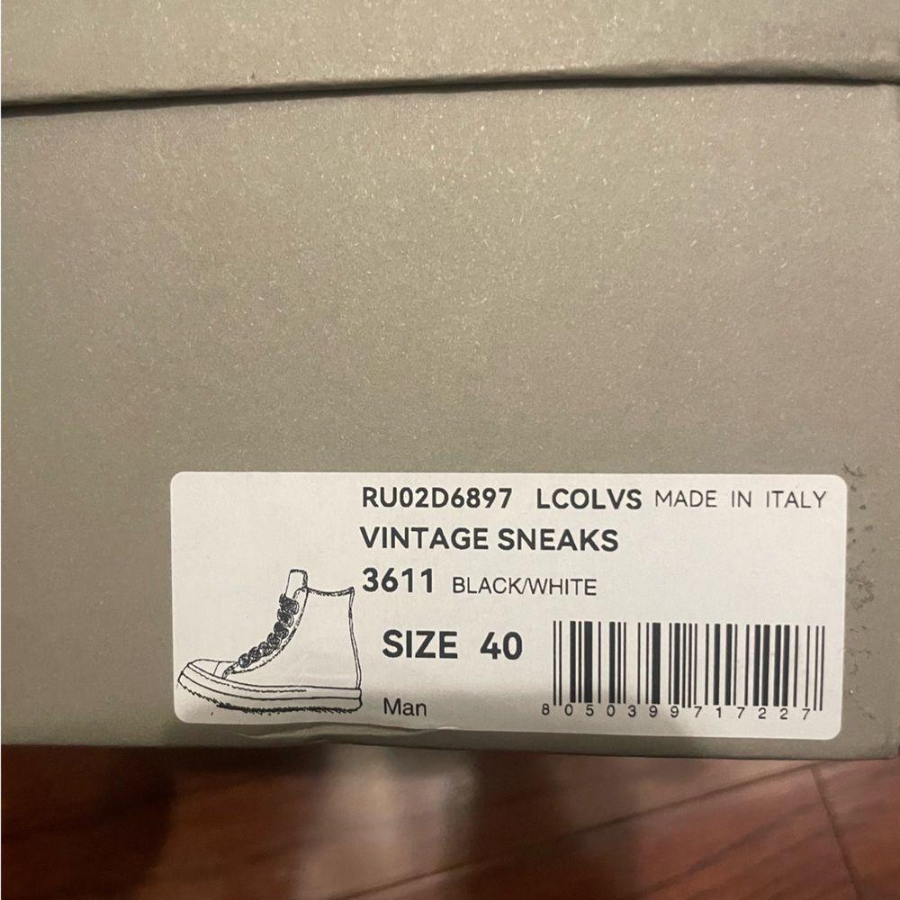 Women’s Rick owens High-Top Sneakers size 10 - Picture 7 of 8